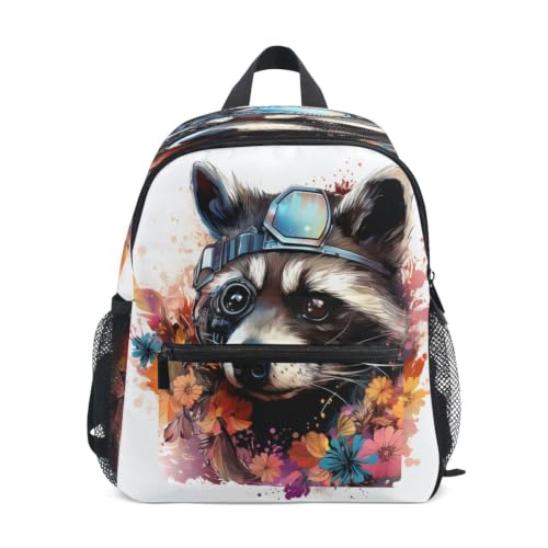 Sac à dos enfant raton laveur pour école maternelle et préscolaire