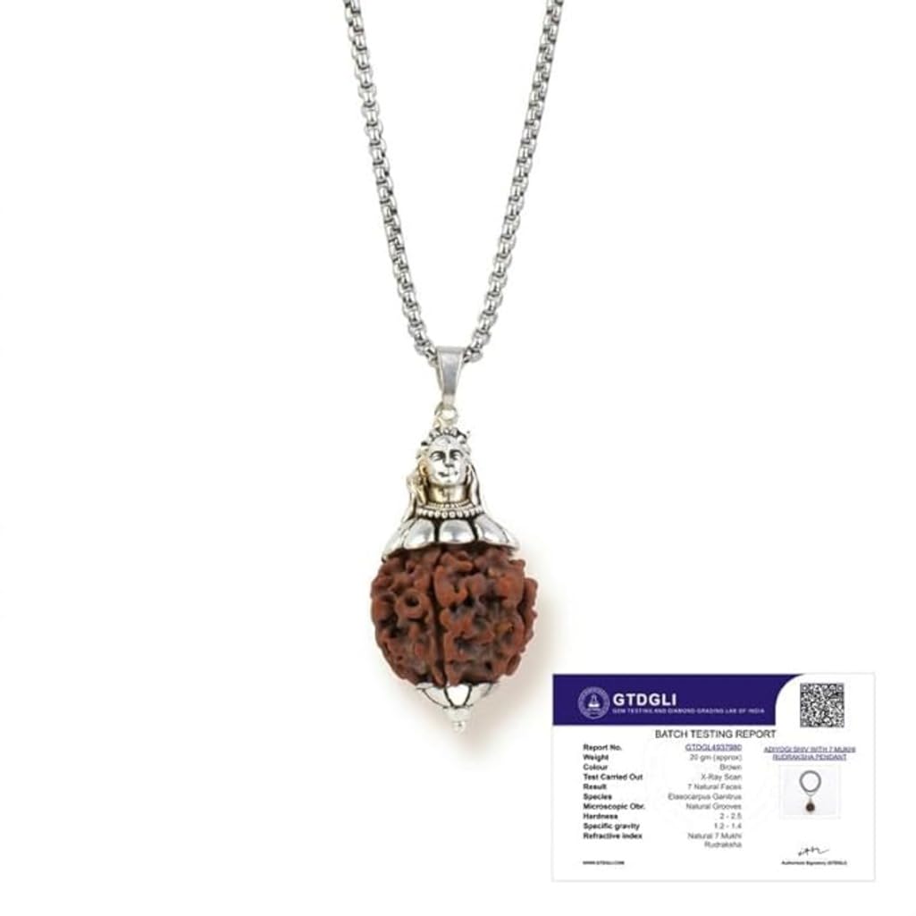 Astrotalk Adiyogi Shiv 7 Mukhi Rudraksha Pendant | Original Rudraksha Bead for Wealth, Mental Peace & Protection | Spiritual Jewellery for Women & Men | Gift for Man & Woman-image-41