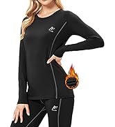 MeetHoo Thermounterwäsche Damen, Funktionsunterwäsche Set Funktionswäsche Thermoaktiv Thermowäsch...