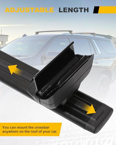 Ezrexpm EZTH002100GC00HG00 330Lbs Cross Bars Roof Rack Fit For 2021-2025 Chevrolet Tahoe, Gmc Yukon & Yukon Xl, Chevrolet Suburban, Cadillac Escalade Esv Lockable Crossbars Carrier Cargo Bar Luaggage Rack Accessories thumb #4