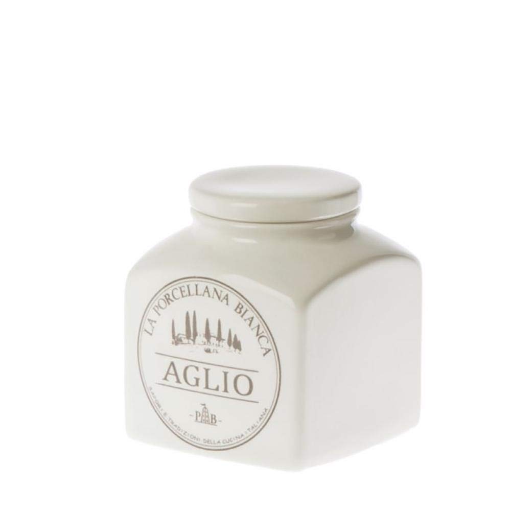 Porcellana Conserva Porcelain Covered Garlic Container 17 oz in Gift Box