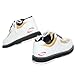 Wizeny Bowling Shoes for Mens Lightweight Breathable Lawn Bowling Shoes Comfortable Non-Slip Bowling Trainers Fashion Large Size,White Gold,7.5