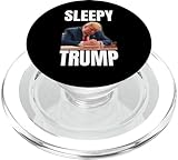 Funny Sleepy Trump On Trial Mugshot Courtroom Mug Shot PopSockets MagSafe PopGrip for iPhone