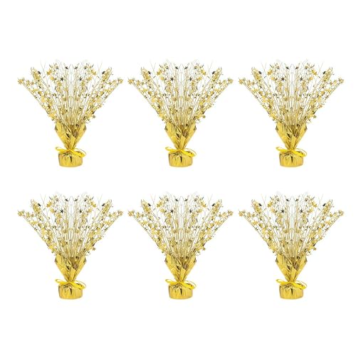 6 Pack Golden Star Foil Spray Centerpiece Table Decoration Metallic Foil Spray,for Birthday Wedding Anniversary Graduation Holiday Party Supplies Gold