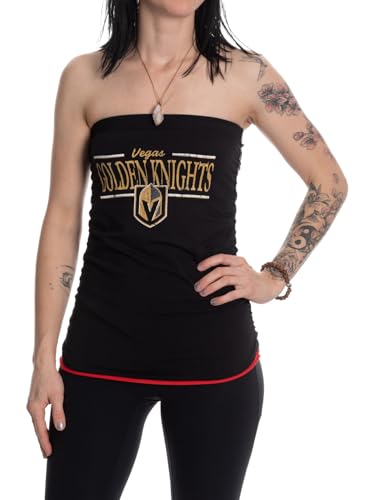 Calhoun NHL Womens Lines Distressed Print Tube Top (Vegas Golden Knights XX-Large)