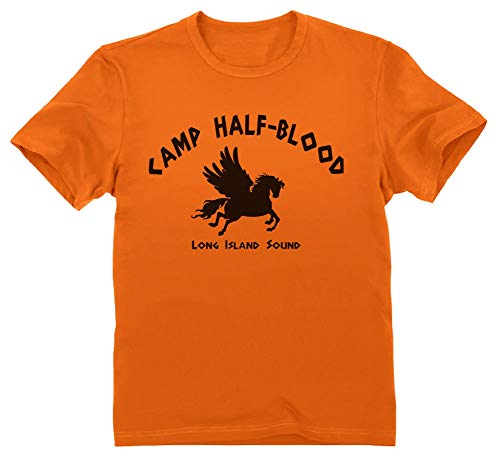 Green Turtle T-Shirts Camiseta para niños - Camp Half Blood Perry Jackson - Fans Películas de Fantasía12/13 Años 152cm Naranja Cover