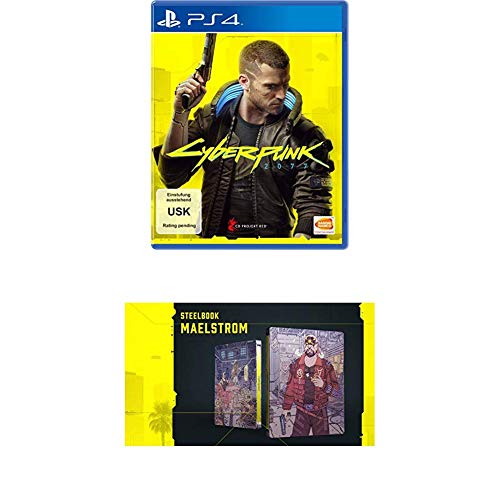 CYBERPUNK 2077 - DAY 1 Standard Edition - [PlayStation 4] + Cyberpunk 2077 - Steelbook Maelstrom