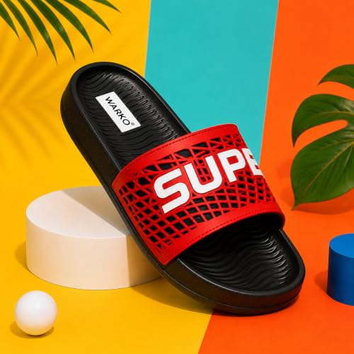 Image of WARKO Slippers For Men | Stylish Chappal For Boys | Soft Cushioned EVA Slides Slipper | Casual FlipFlop Daily Wear Footwear | Indoor Outdoor Use
