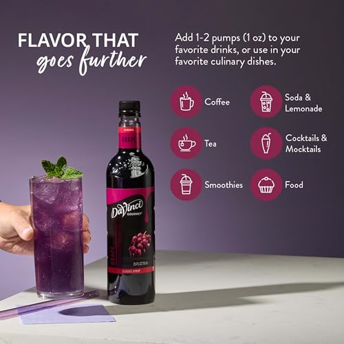 Image of DaVinci Gourmet Grape Syrup, 25.4 Fluid Ounces (Pack of 4)