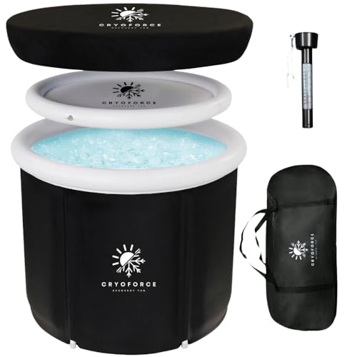 Large Ice Bath for Athletes - Portable Free Standing Cold Plunge Tub for Outdoor Cryotherapy
