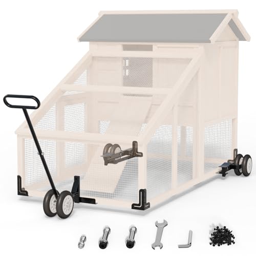 Kaoshan 8 Double - Wheel Chicken Coop Wheels Kit Universal Chicken Tractor Wi...