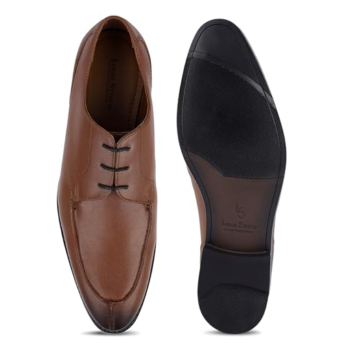 Image of LOUIS STITCH Derby Formal Shoes for Men | Lace-Up Front Cut | Ideal for Business, Casual, Parties (RGFCBU)