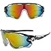 HUVORA Wraparound UV400 Baseball Cycling Sports Sunglasses for Men Women Driving Riding Lightweight Mirrored Stylish Goggles