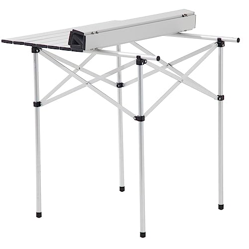 Mesa Dobrável Em Alumínio 69,5cm X 69,5cm Mor