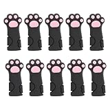 Didiseaon 10pcs Silicone Nipper Protective Sleeves Cute Cat Paw Shaped Nail Cuticle Scissors Covers Manicure Pedicure Tool Tweezers Caps