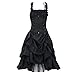 Produktbild Damen Gothic Vintage Kleid Steampunk Retro Court Princess Ärmelloses Kleid Corsagenkleid Burleske Corsage Kleid Mittelalter Kleidung Frauen Übergröße Bandage Karneval Cosplay Kostüm Minikleid