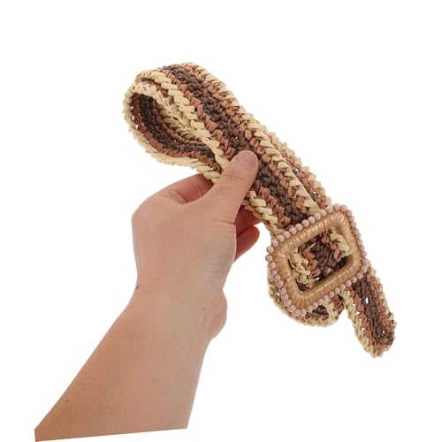 FRCOLOR Wide Woven Belt: Decorative Raffia Waistband for Women Boho Adjustable Waist Belt for Dresses for Travel Gatherings and Everyday Style4
