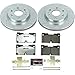 PowerStop Front Brake Kit For Cadillac Escalade 2021-24 |Escalade ESV 2021-24 |ChevySilverado 1500 2019-24 - Truck & Tow Carbon Fiber Ceramic Brake Pads + Drilled & Slotted Rotors Upgrade, K8172-36