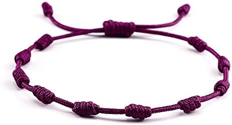 Knotted Rosary Bracelet "Decenario" Red Knot String Bracelet/Anklet- Baptism, First Communion, Confirmation, Wedding, Religious,Prayer,Friendship,Protection,Blessed,Lucky,Christmas