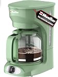 MUELLER HOME 12-Cup Drip Green Coffee Maker, Borosilicate Carafe, Auto-Off, Reusable Filter, Anti-Drip, Keep-Warm Function, Clear Water Level Window, Green Kitchen Accessories & Décor