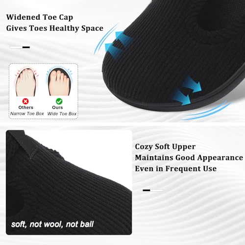 Womens Slippers Soft & Cozy House Bedroom Shoes Comfy Wide Walking Shoes Adjustable Diabetic Bunion Swollen Recovery Indoor Outdoor Slippers2