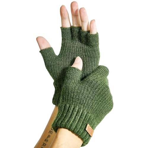 JYUYNY Fingerlose Handschuhe - Kaschmir Winter Warme Strick Handschuhe für Laufen, Radfahren, Fahren - Herren und Damen