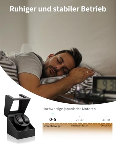 Uhrenbeweger 2 Uhr Automatik Uhrenbeweger: LOSGATOS Watch Winder für Automatikuhren mit Batteriebetrieb oder Netzteil Uhrendreher für Herren und Damen