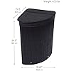Amazon.com : BirdRock Home Corner Laundry Hamper with Lid and Cloth ...