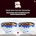 JapanBargain 2471, Set of 2 Japanese Porcelain Bowls Serving Miso Soup Pho Ramen Udon Donburi and Salad, Maneki Neko Smiling Cat Pattern, 18 fl.oz. 5-inch, Blue Color, Made in Japan