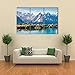 Gyybfhn 3 Morceaux de Toile Art,3 Pieces Impression encadree Tableaux,3 Pieces Peinture sur Toile,Impression sur Toile 3 Parties Mont Blanc avec Lac décoration Murale Salon Moderne XXL 50x70cmx3