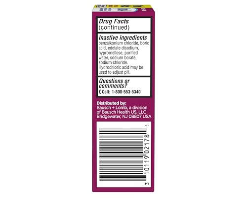 Opcon-A Eye Allergy Relief Drops–Antihistamine and Redness Reliever Eye Drops–from Bausch + Lomb – 0.5 FL OZ (15 mL) Twin Pack - Thumbnail 7
