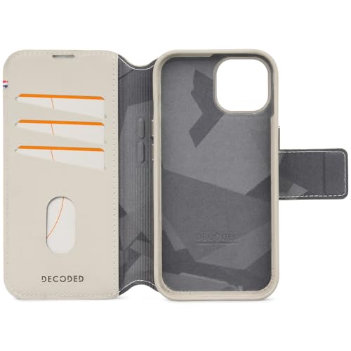 Étui iPhone 15 Plus DECODED en cuir véritable amovible haut de gamme - 5