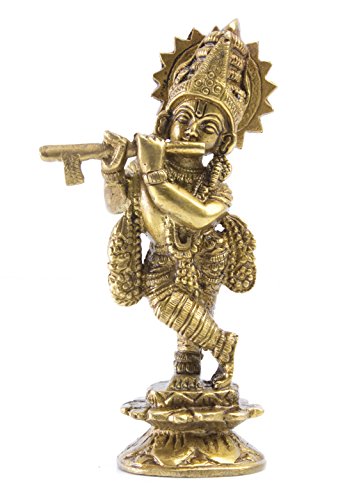 Mohan Joder Beautiful Elegant Brass Lord Krishna Statue for Home ...