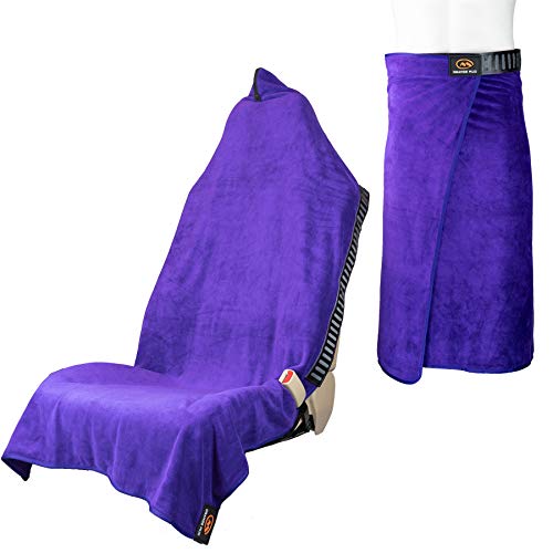 Image of Orange Mud Transition & Seat Wrap V2.0 - Purple Car Seat Cover, Changing Kilt & Towel in One - Quick-Dry, Secure Wrap for Runners, Cyclists, Triathletes, Gym & Outdoor Use