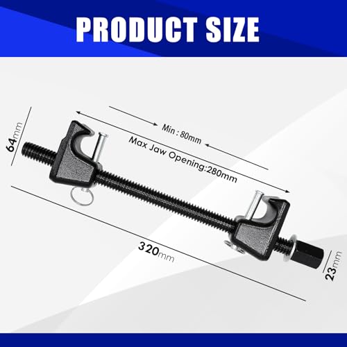 CCLIFE Federspanner KFZ 320mm, 2tlg Profi Auto Feder Spanner Werkzeug für Stoßdämpfer