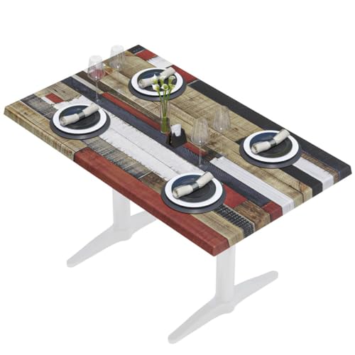 GGMMÖBEL Jamaika | Tischplatte | 120 x 70 cm | Vintage Bunt | Topalit Gartentischplatte | Perfekt für klappbare Gartentisch, Esstisch | Restaurant, Cafe, Bar | Indoor und Outdoor