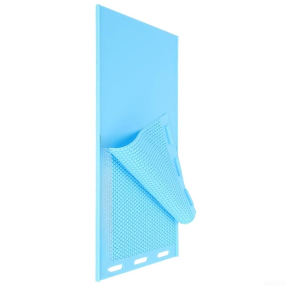 Lot de 2 feuilles de cire d'abeille en silicone pour apiculteurs professionnels et amateurs - 43,5 x 22,5 cm - Orange