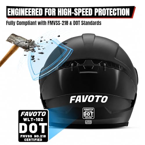 Favoto Full Face Motorcycle Helmet