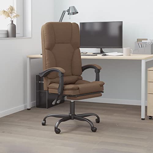 Chaise de bureau marron pour le télétravail et le jeu vidéo