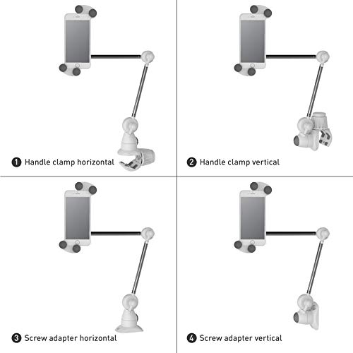 Barkan Smartphone Double Bras Multi-angle avec Fixation Stable et Rotative