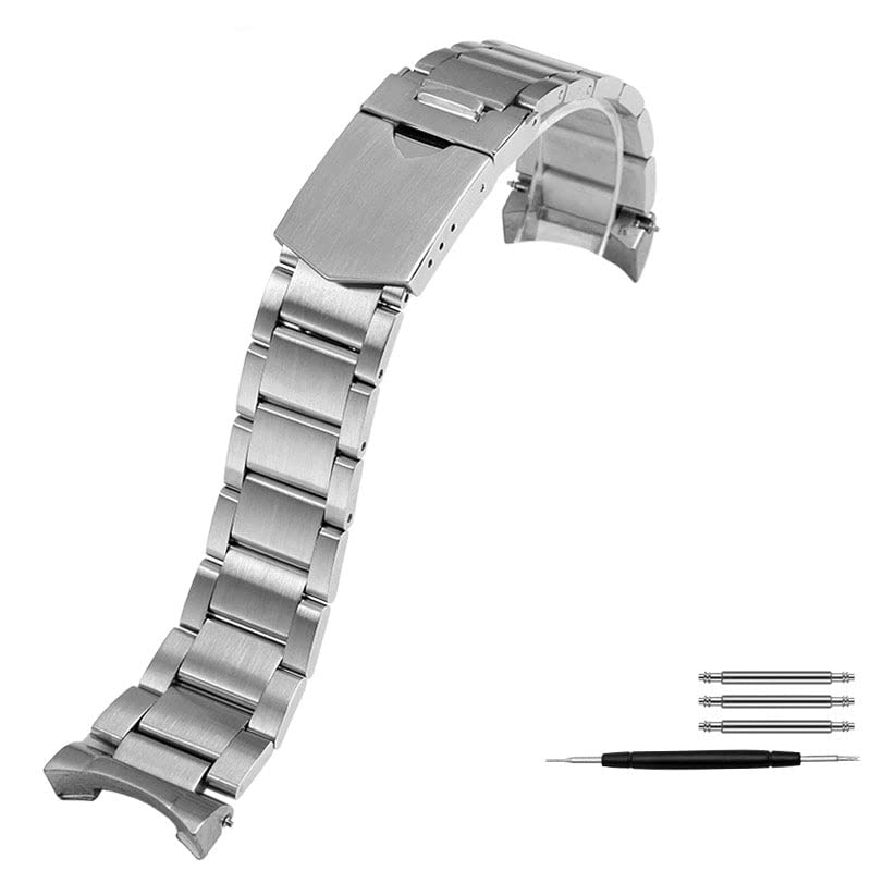 Bracelet de montre acier massif 20 mm 22 mm boucle déployante chaîne Biwan
