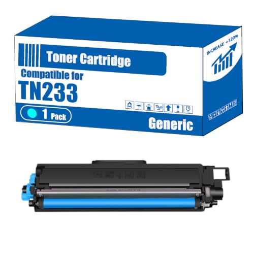 Image of Compatible for Brother TN233 Toner Cartridge HL3210CW DCP-L3551 MFC-L3710CW MFC -L3770CDW Printers, High Yield 3000 Pages, Accurate Imaging Rich Colors (1 Pack Cyan)