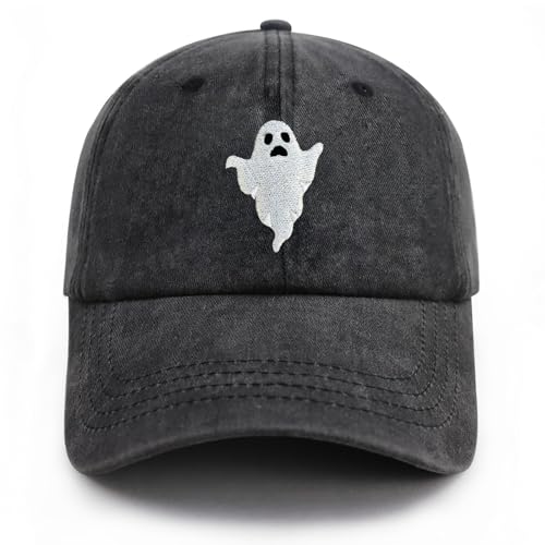 Gorro Baseball de Halloween Ghost bordado ajustable miniatura 1