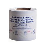 Medline Instrument Sterilization Tubing, Steam and Gas Resistant, 4 Inches x 100 Feet Roll, 1 Each