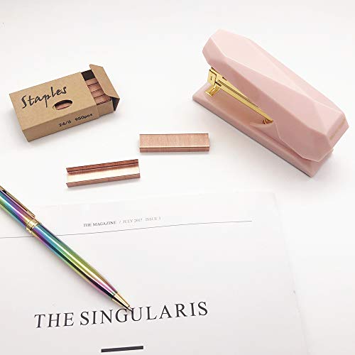 Rose Gold Staples 26/6 Standard Stapler Refill Rosegold 12mm Width #12 Staples 1000/Box, 6 Boxes 6000 Count per Pack (Rose Gold) - Thumbnail 5