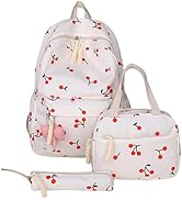 Jeeeun Coquette Cherry Backpack - Süßer Kirsch-Rucksack Für Mädchen