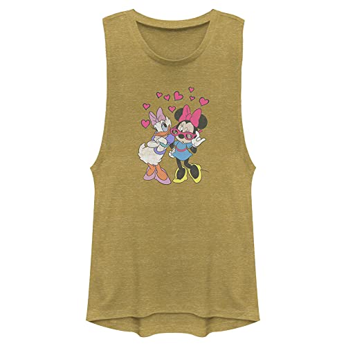 Débardeur Mickey Disney finitions premium et maille or chinée haut de gamme pour femme