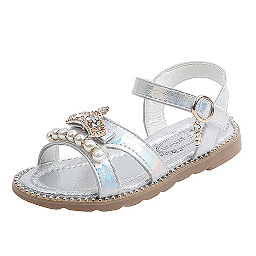 Girls Sandals Flat Pearl Children Shoes Big Kids Beach Shoes Girls Princess Shoes Toddler Girl Wedding Sandals