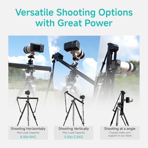 Image of Accsoon Toprig Motorized Camera Slider, Wireless DSLR Video Slider with Button /APP Control, Time-Lapse /Loop Mode, Speed Knob, 120 Panoramic Shooting, Compatible with GoPro, Camera-24inch Video Slider