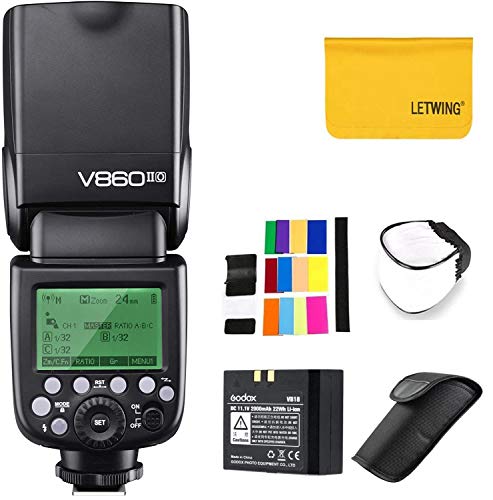 Godox V860II-O TTL Camera Flash Speedlight, 2.4G Wireless 1/8000s HSS Flash, Rechargeable Li-on Battery Speedlite Compatible for Olympus Panasonic Lumix Cameras